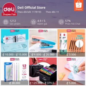 Văn Phòng Phẩm Deli – Thương hiệu hàng đầu trên sàn thương mại điện tử Shopee