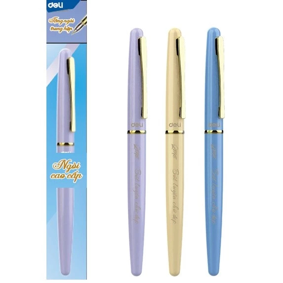 Bút máy học sinh Deli CQ898 - Hỗ trợ cầm bút đúng tư thế giảm mỏi tay