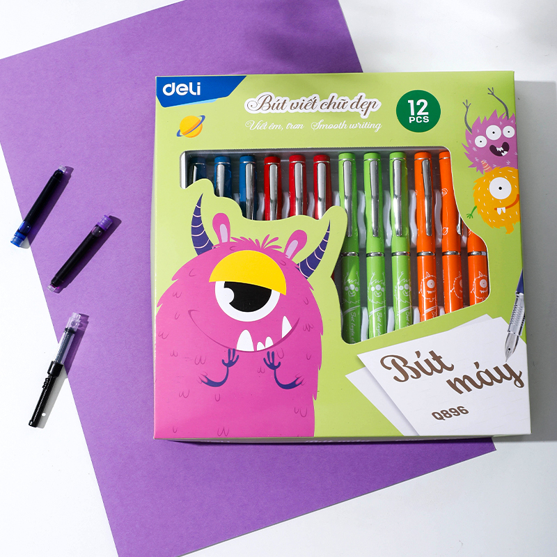 Bút máy học sinh Deli CQ896 - Trọng lượng siêu nhẹ phù hợp cho bé