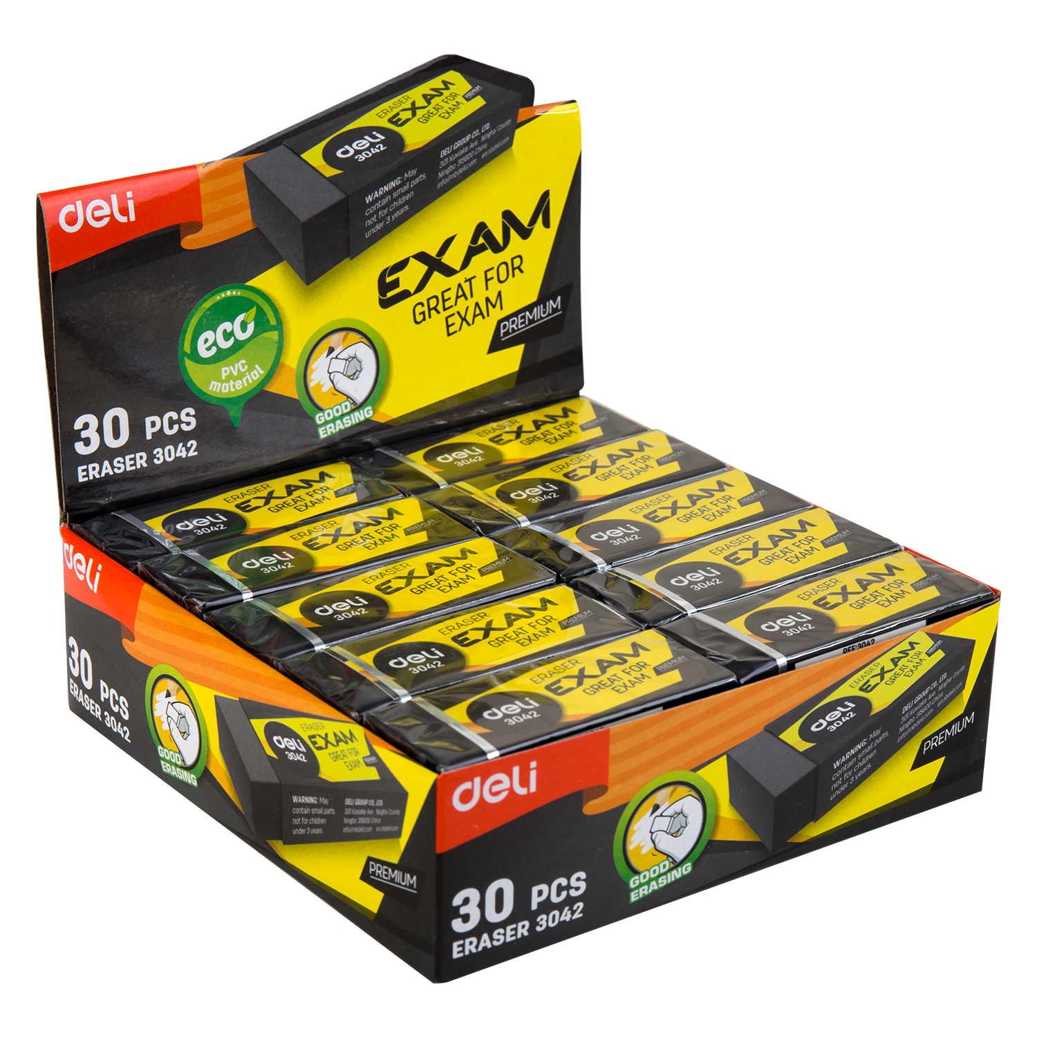 Tẩy cao cấp Deli E3042 - Hiệu suất tẩy sạch vết chì đậm vượt trội