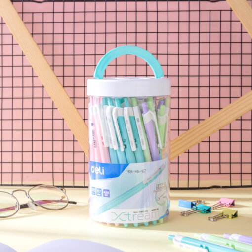 Bút bi dầu Deli EQ03336 - Mực độ nhớt thấp chuẩn Đức viết cực trơn