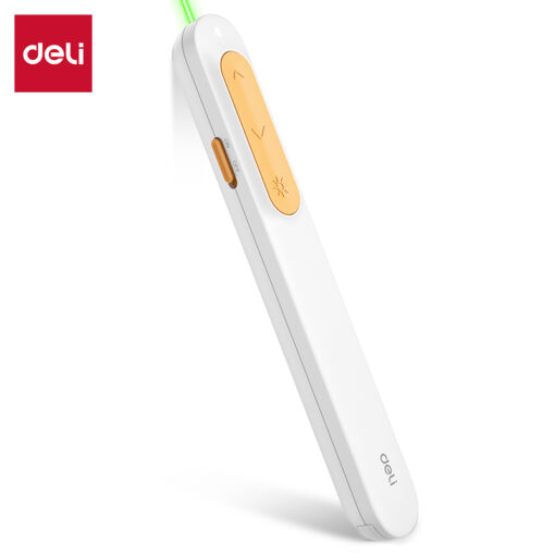 Bút trình chiếu Deli ES002-G - Tia laser xanh siêu sáng nổi bật trên màn hình LED