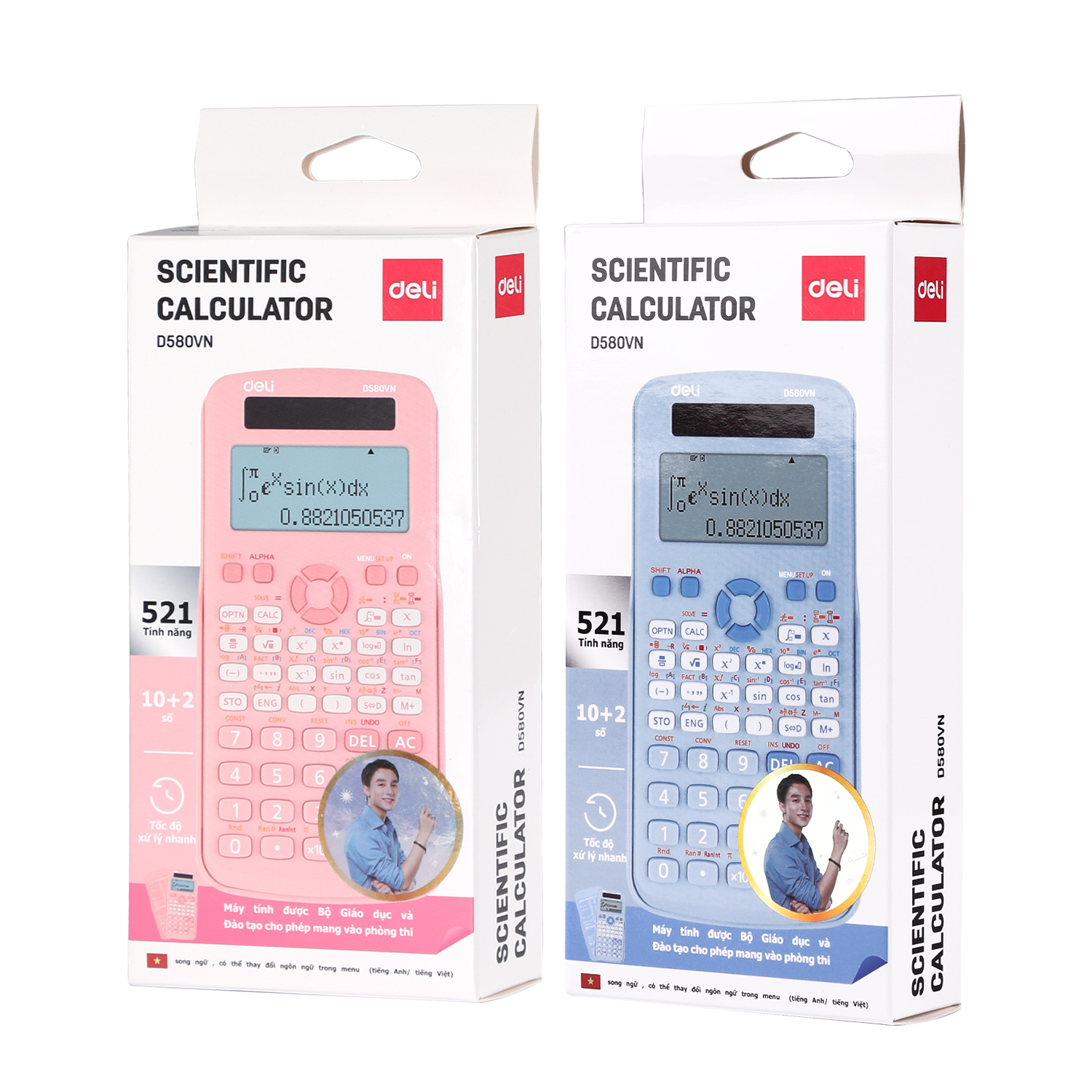 Máy tính kỹ thuật Deli CD580VN - Giao diện tiếng Việt tốc độ xử lý vượt trội