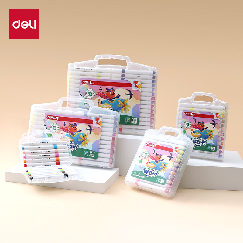 Bút Acrylic Marker Deli EC189 - Vẽ trên mọi chất liệu không phai màu