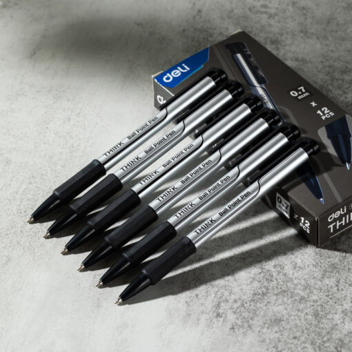 Bút bi Deli CQ29-BK - Sắc đen chuẩn mực phù hợp ký kết văn bản