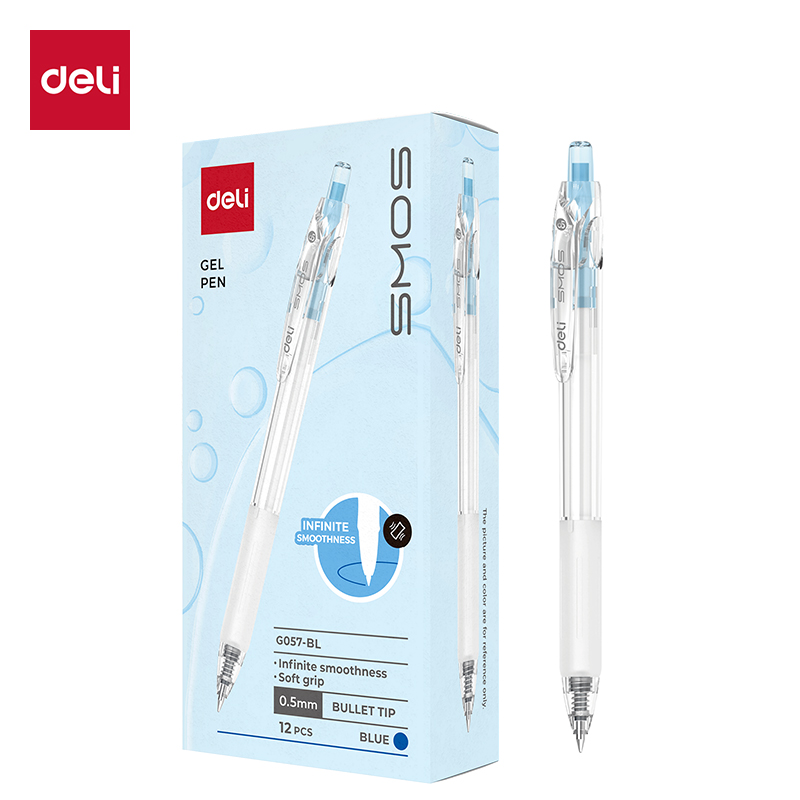 Bút gel bấm siêu trơn Deli EG575 - Viết êm ái tựa như lướt trên mây - Ảnh 2