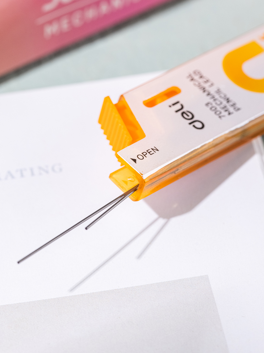 Ruột chì kim Deli E7003 - Hộp đựng thông minh lấy ngòi một lần nhấn - Ảnh 3