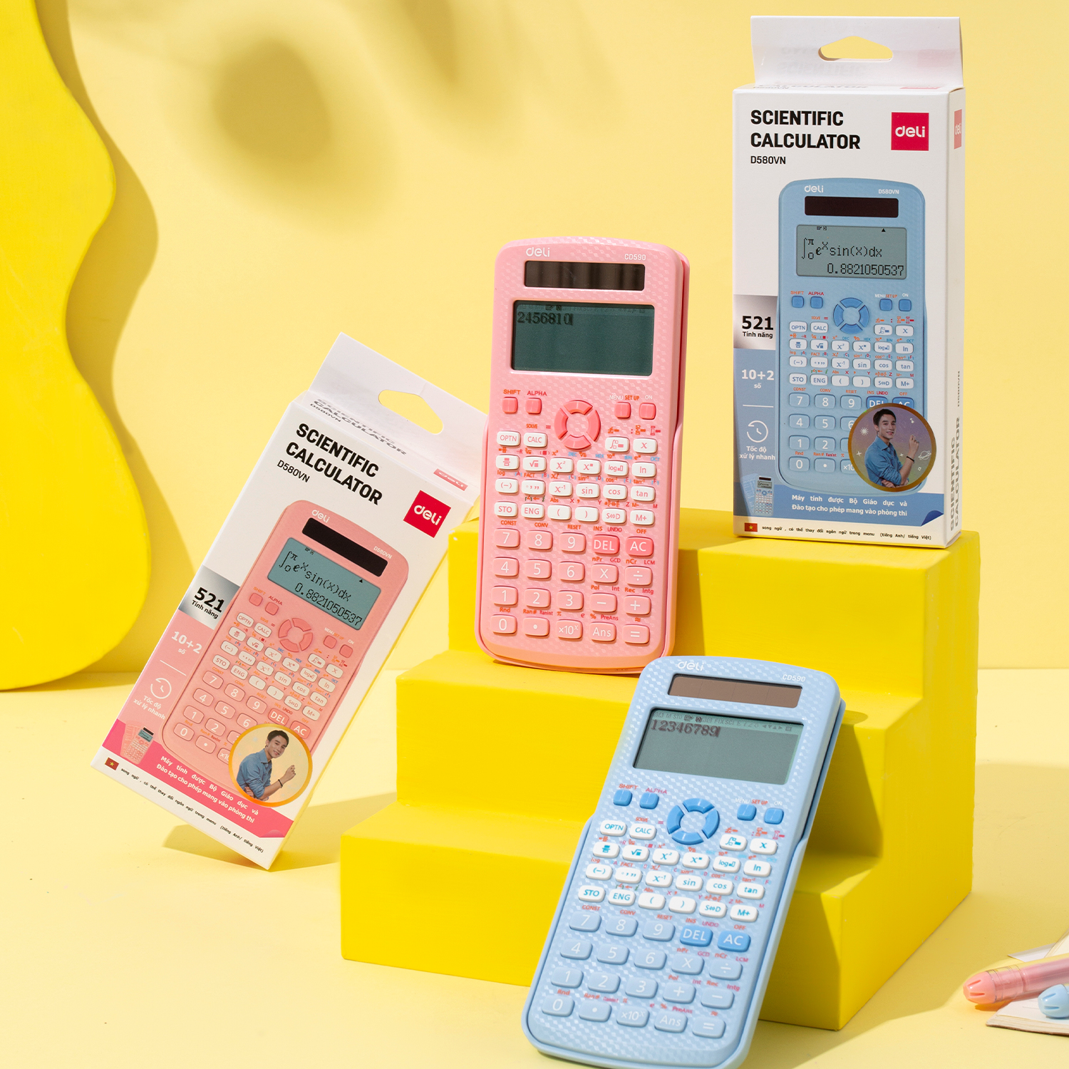 Máy tính kỹ thuật Deli CD580VN - Giao diện tiếng Việt tốc độ xử lý vượt trội - Ảnh 3