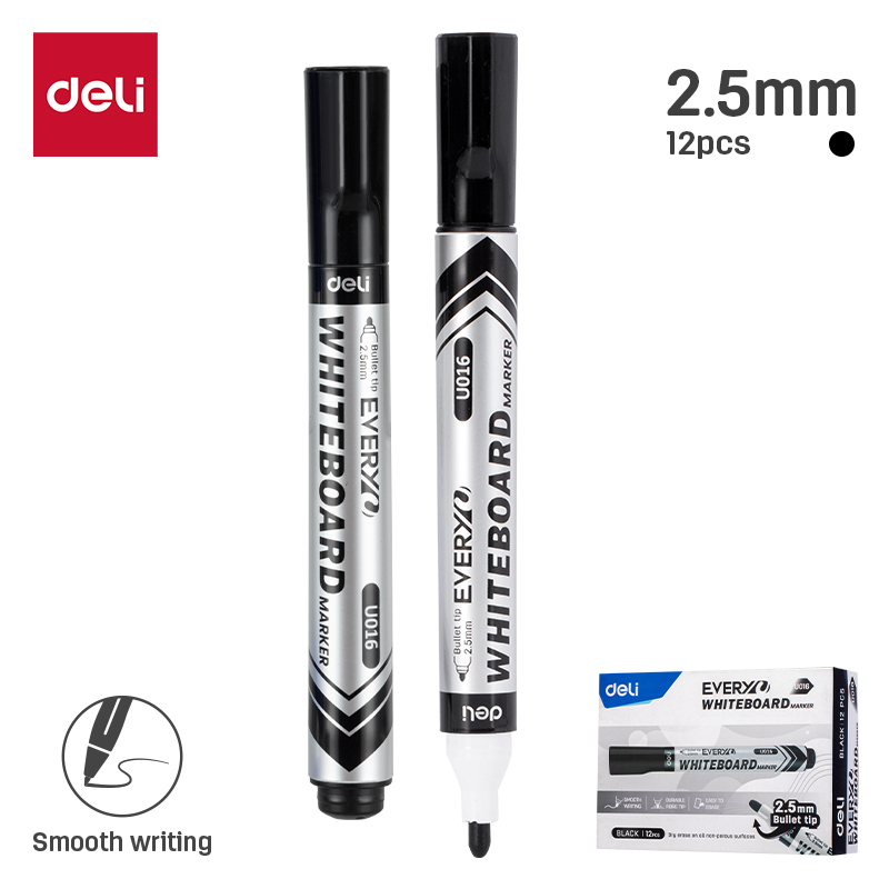 Bút dạ bảng Deli EU016 - Dễ dàng xóa sạch không để lại bóng mờ - Ảnh 3