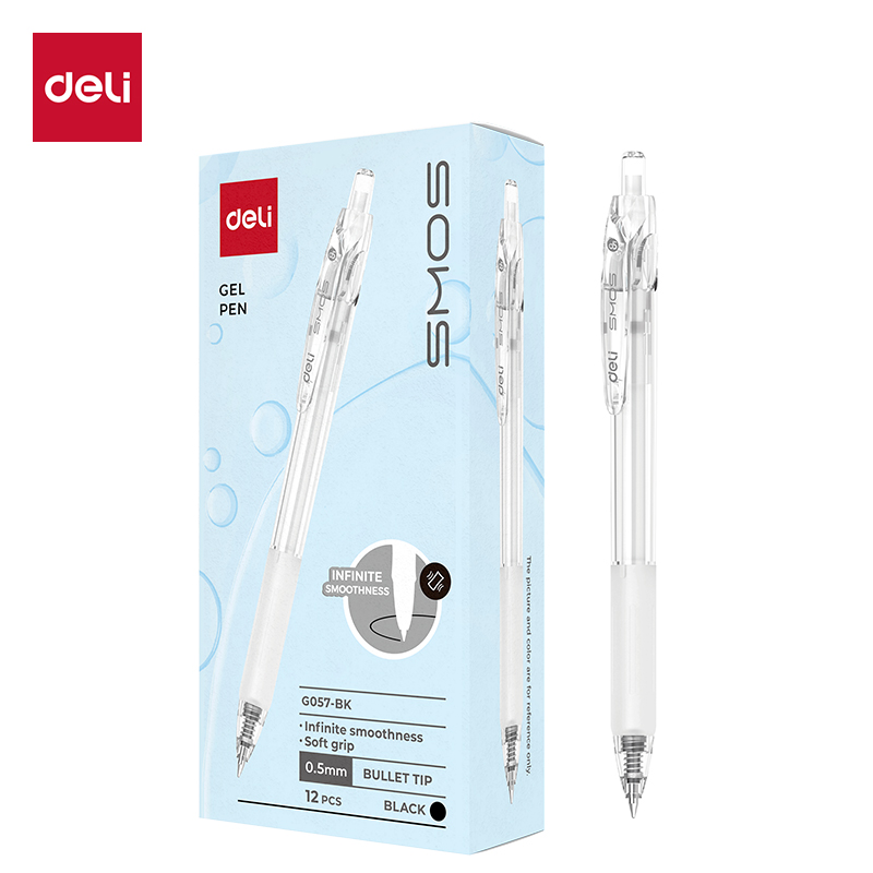 Bút gel bấm siêu trơn Deli EG575 - Viết êm ái tựa như lướt trên mây - Ảnh 3