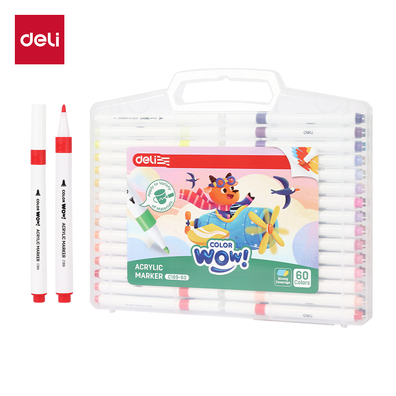 Bút Acrylic Marker Deli EC189 - Vẽ trên mọi chất liệu không phai màu - Ảnh 6