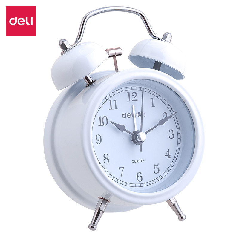 Đồng hồ báo thức Deli 9024 - Kiểu dáng cổ điển mặt số to rõ dễ nhìn - Ảnh 4