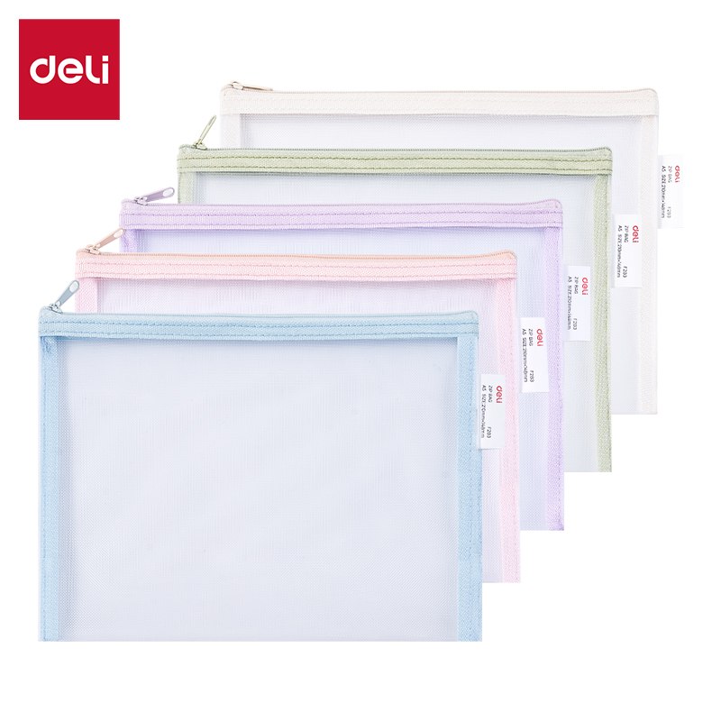 Túi zip đựng tài liệu Deli EF283 - Khóa kéo mượt mà chống rơi rớt giấy tờ