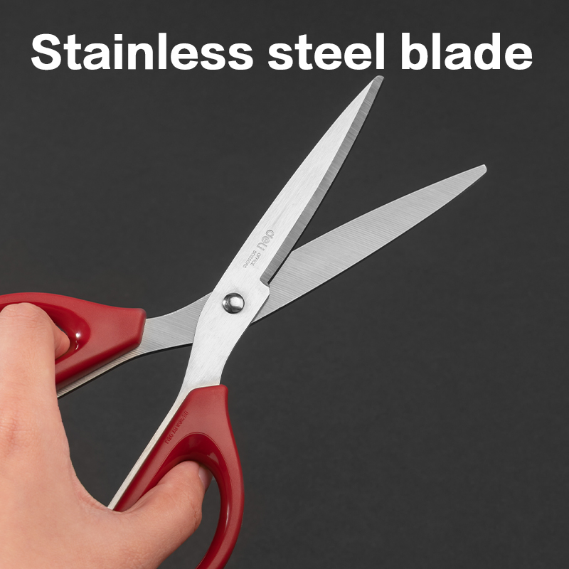 Kéo văn phòng Deli E6010 - Lưỡi thép không gỉ cắt bén ngọt êm tay - Ảnh 2