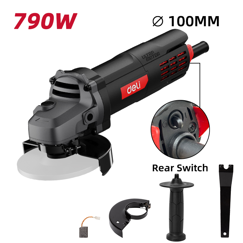 Máy mài góc Deli EDE-JM100-1 - Công suất 790W mài cắt sắt thép ngọt lịm - Ảnh 4