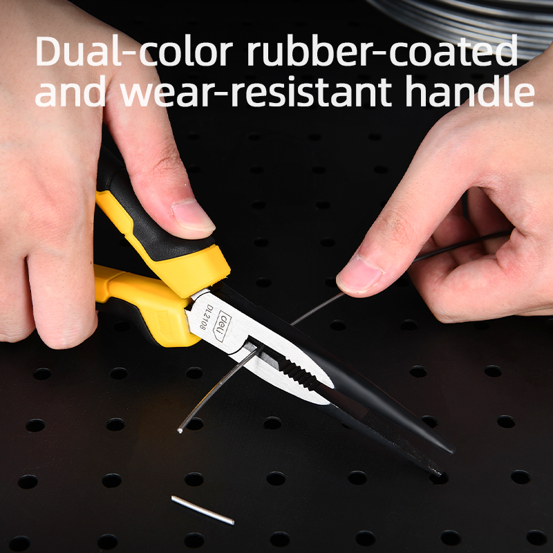 Kìm mũi nhọn Deli EDL2108 - Mũi kìm dài kẹp linh kiện trong góc hẹp dễ dàng - Ảnh 4