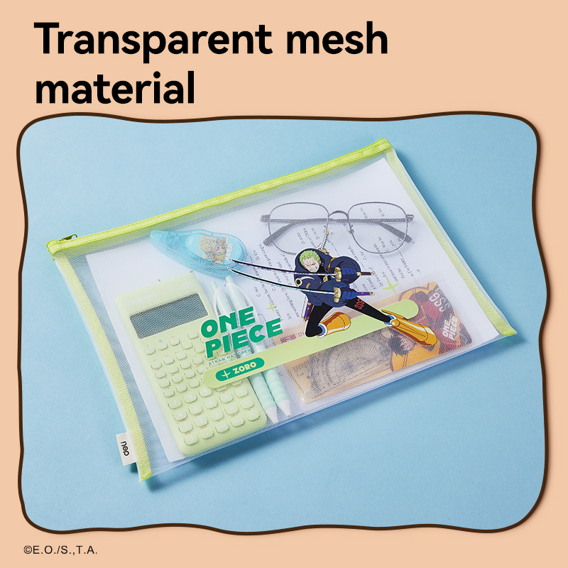 Túi tài liệu One Piece Deli EF287 - Họa tiết hoạt hình ấn tượng chất liệu chống thấm - Ảnh 3