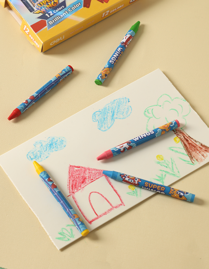 Bút sáp màu Deli EC21000 - Màu mịn mượt an toàn cho bé tập tô - Ảnh 4