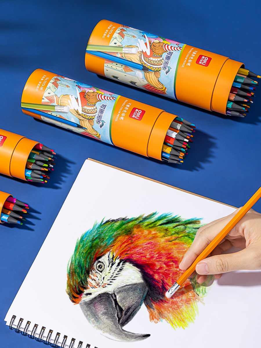 Bút chì màu nhựa xóa được Deli 7073 - Sáng tạo không giới hạn với khả năng xóa sạch