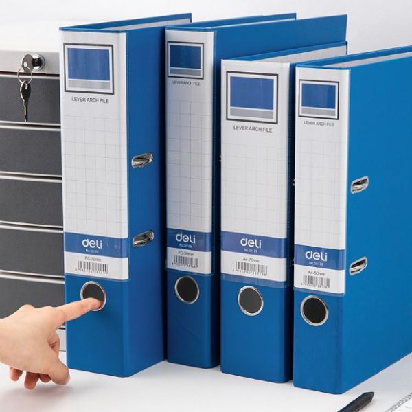 File còng A4 Deli CF846 - Bìa bọc nhựa chống trầy xước bền bỉ theo thời gian - Ảnh 2