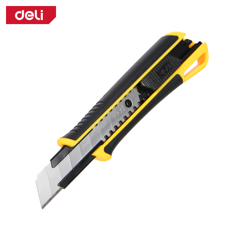 Dao rọc giấy SK5 Deli EDL003H - Lưỡi SK5 siêu bền khung thép chắc chắn