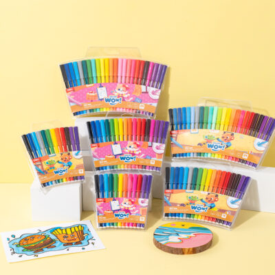 Bút dạ nước thân tròn Deli EC165 - Thân tròn dễ cầm mực rửa được an toàn