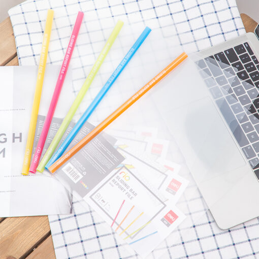 Bìa rút gáy Deli E5530 - Thanh kẹp chắc chắn giữ giấy không cần đục lỗ